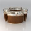 Tempered Glass Round Jewelry Display Counter - Image 2